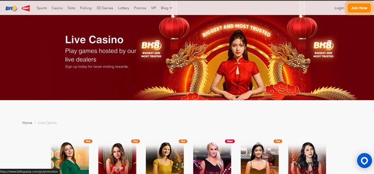 BK8 online casino in Singapore