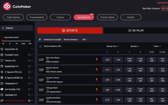 CoinPoker - one of the best Ohio sportsbooks