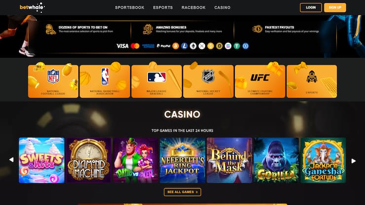 BetWhale - one of the best sites for sports betting in Kansas