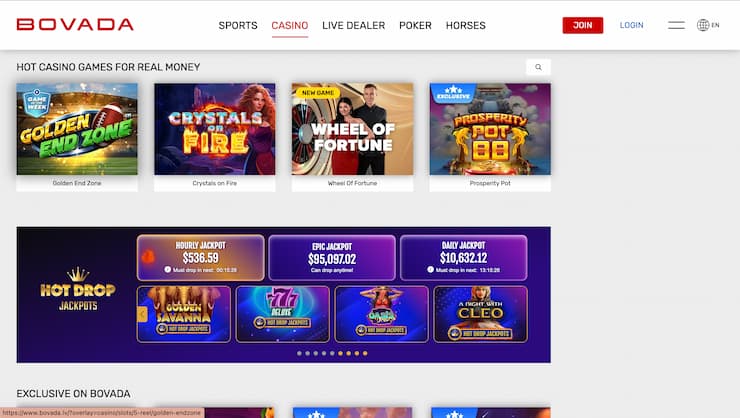 Bovada - one of the best CT online casinos for live poker