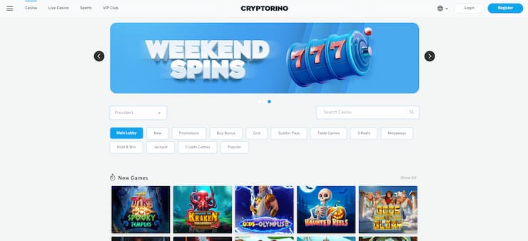 Cryptorino is an excellent new TRON casino