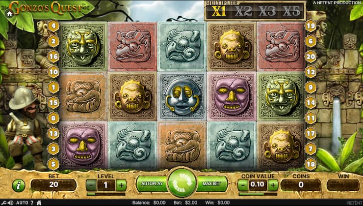 Gonzo's Quest is one of the most famous NetEnt slots