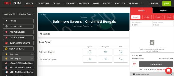 BetOnline - the best Ohio sports betting site