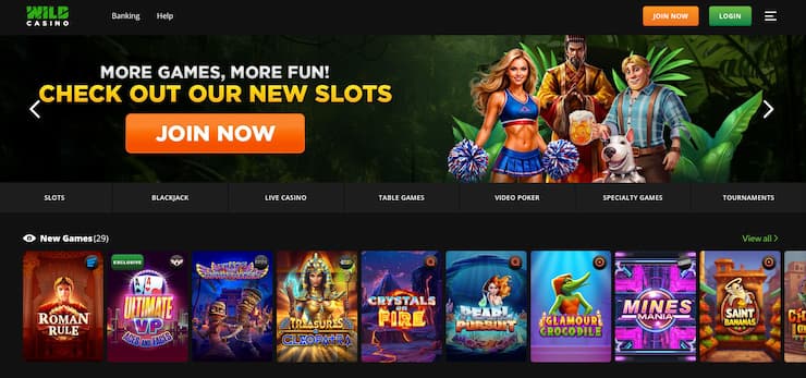 Wild Casino - the best site for online gambling in Pennsylvania