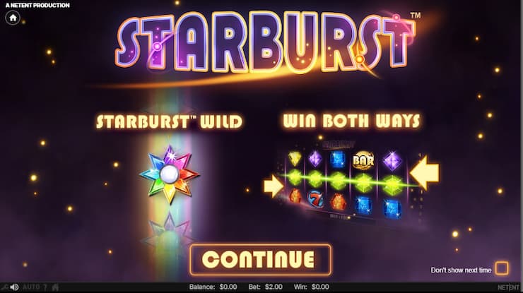 Starburst is one of Netent's most iconic games