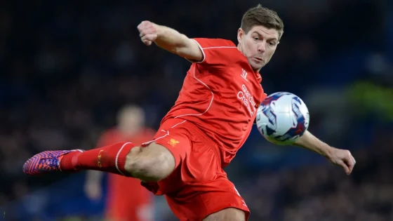 Steven Gerrard Striking the Ball