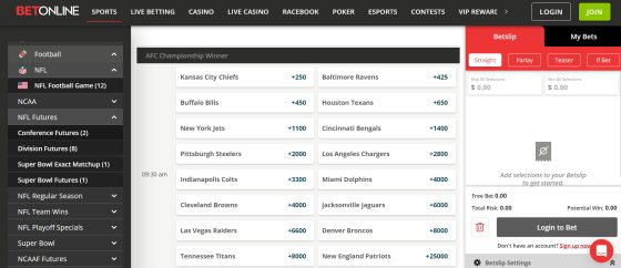 BetOnline - the best Tennessee sports betting site