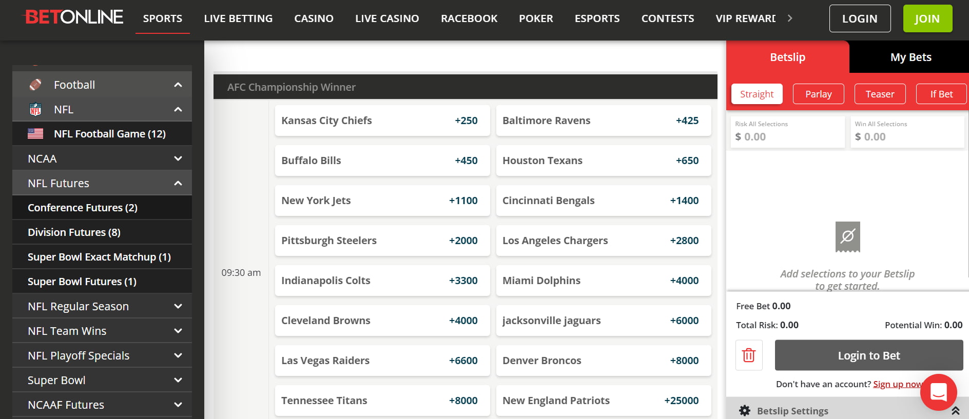 BetOnline - the best Maryland sports betting site