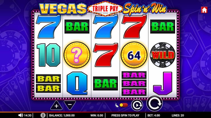 Vegas Triple Deluxe slot by Saucify