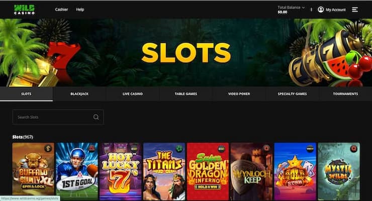 Lots of slots to choose from at WIld Casino