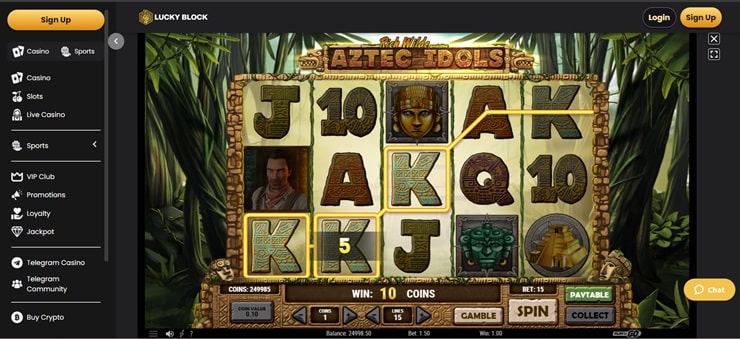 Lucky Block - Play n Go Aztec Idols casino game