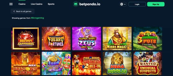 Betpanda - the best Microgaming casino