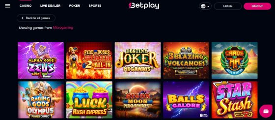 Betplay - one of the best Microgaming casinos online