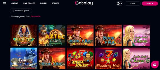 Betplay - top rated Novomatic casino