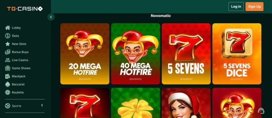 TG Casino - one of the most trusted Novomatic casinos