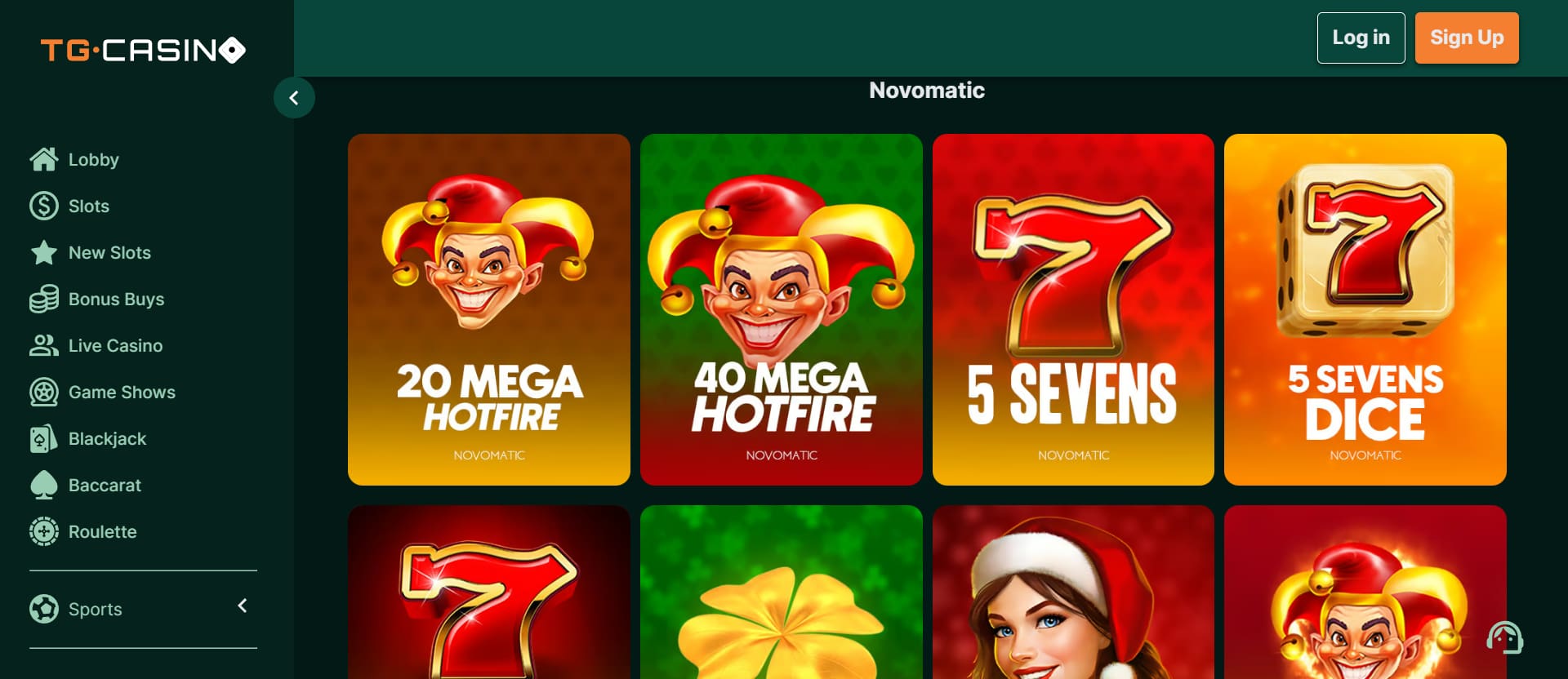 new online casinos games at tg.casino