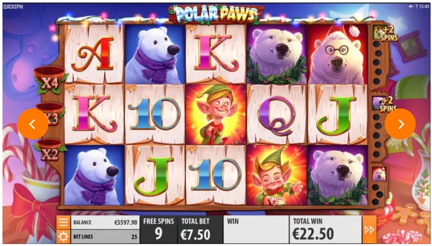 Polar Paws Quickspin game