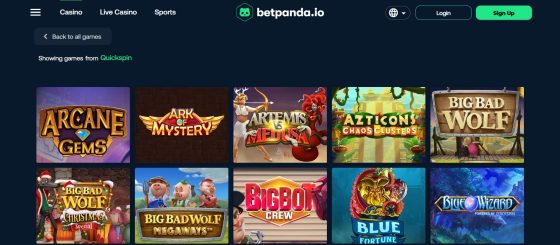 Betpanda - the best Quickspin casino