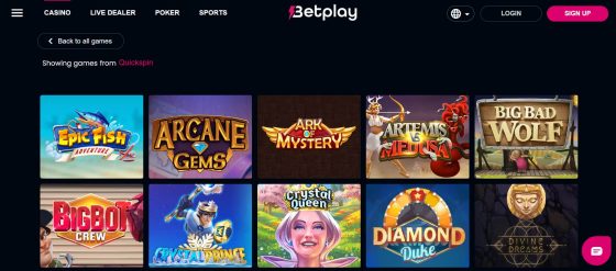 Betplay - top rated Quickspin casino site