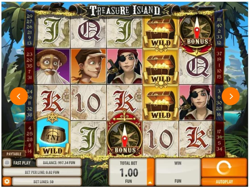 Treasure Island Quickspin game