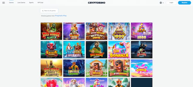 Cryptorino - one of the most trusted Pragmatic Play online casinos