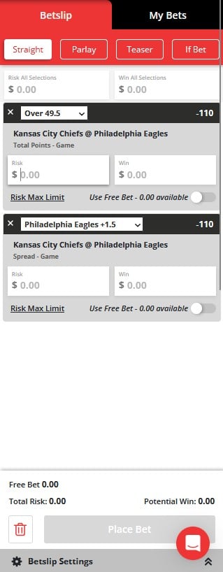 place super bowl bet online